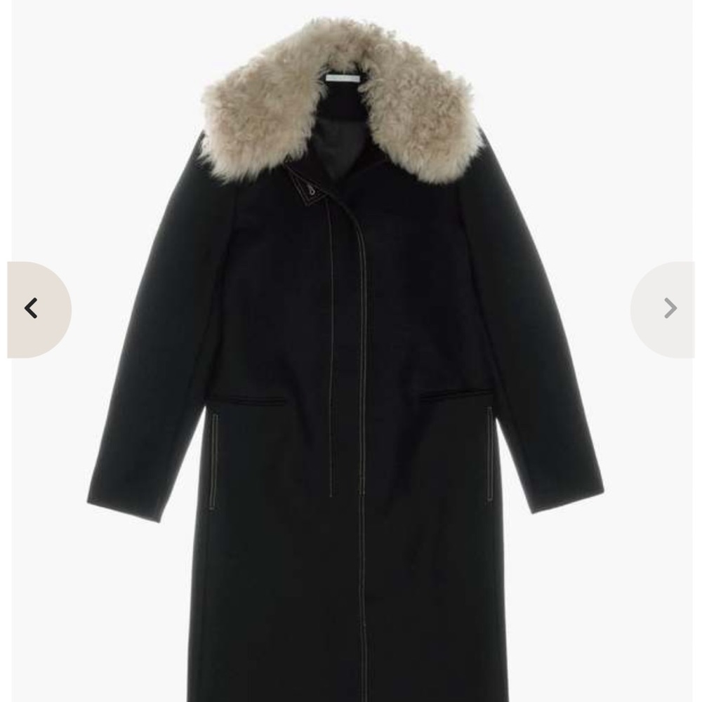 SOLD! SOLD! SOLD! Helmet Lang - Black wool jacket removable shearling collar. - Picture 7 of 8